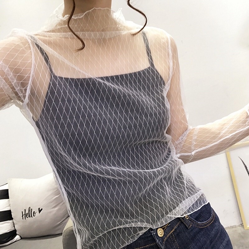Áo lưới xuyên thấu nữ dễ mix đồ