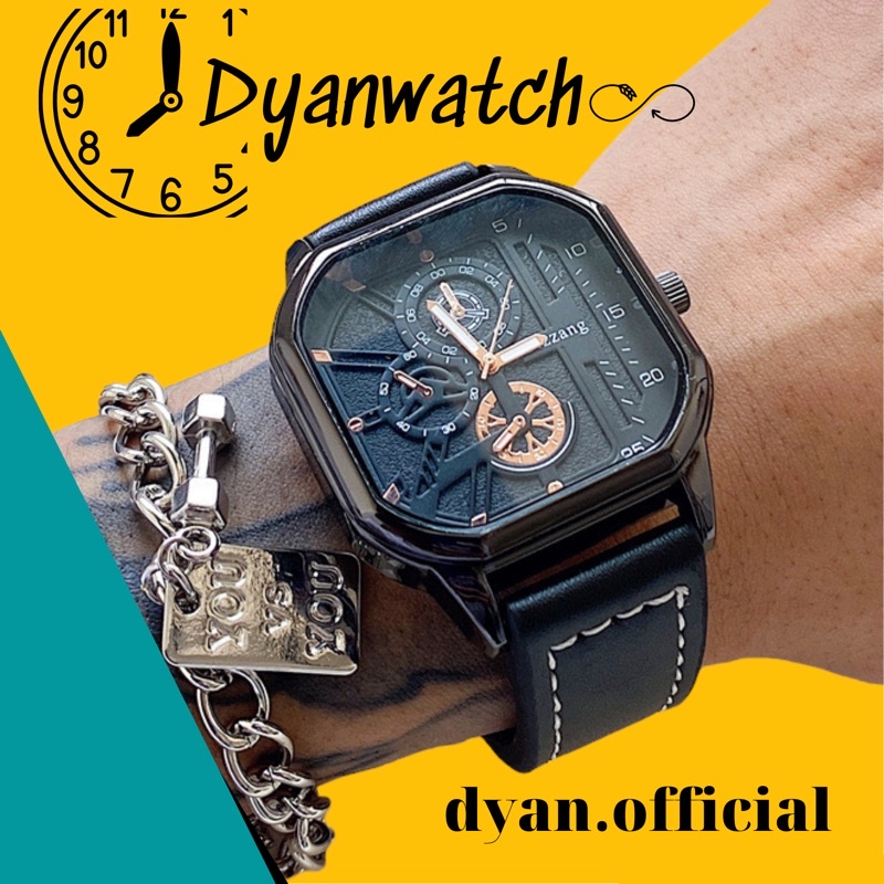 Đồng hồ nam Dyanwatch thời trang đồng hồ đeo tay dây da kiểu dáng mới hottrend