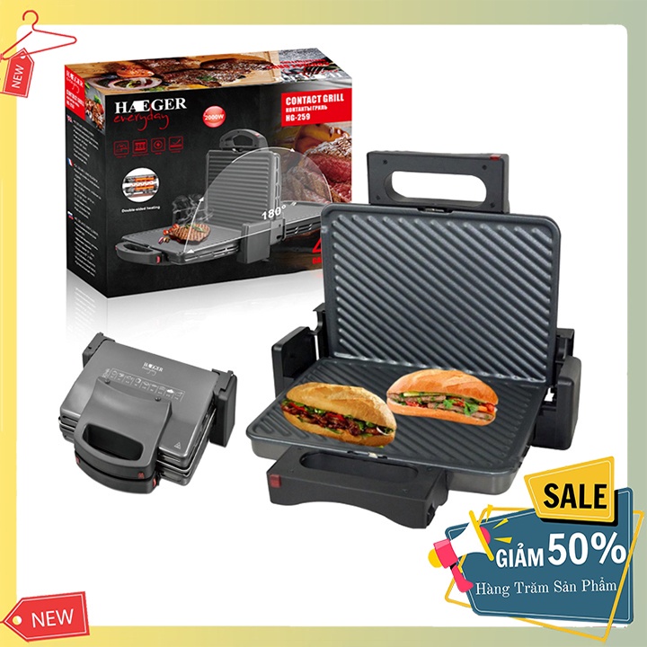 MÁY ÉP BÁNH MÌ HAEGER HG-259 2000W HÀNG CHÍNH HÃNG