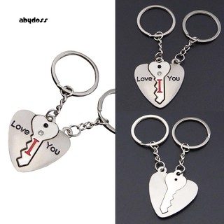 Bộ 2 móc chìa khoá kim loại hình trái tim và chìa khoá cho cặp đôi