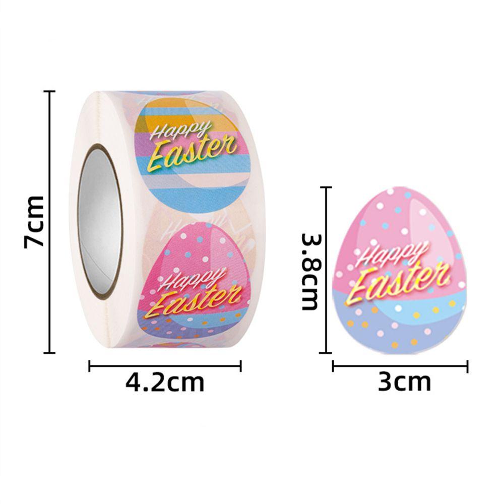Cuộn 500 Nhãn Dán Trang Trí Bánh Kem In Chữ Happy Easter