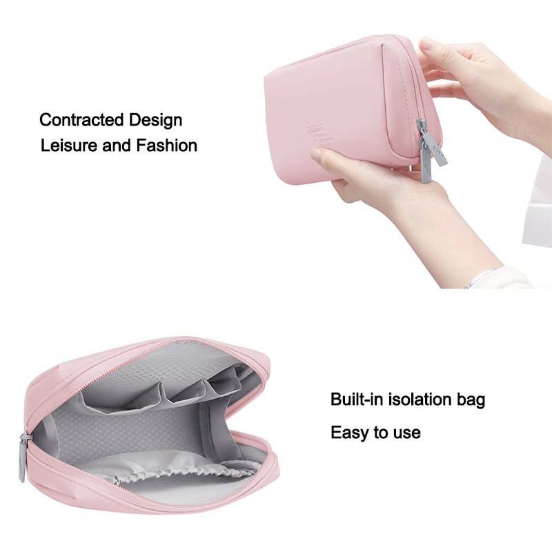 Túi Đựng Mỹ Phẩm Son Môi Bằng PU Có Khóa Kéo Chống Nước Thời Trang Cho Nữ