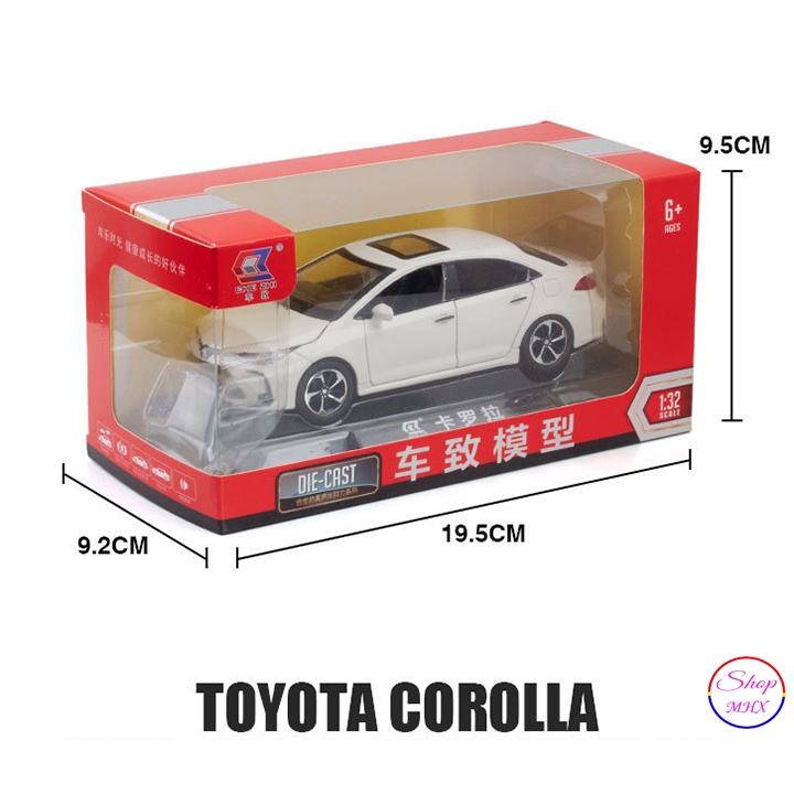 Xe đồ chơi mô hình sắt Toyota Corolla Altis TẶNG KÈM BIỂN SỐ tỉ lệ 1:32 hãng CheZhi