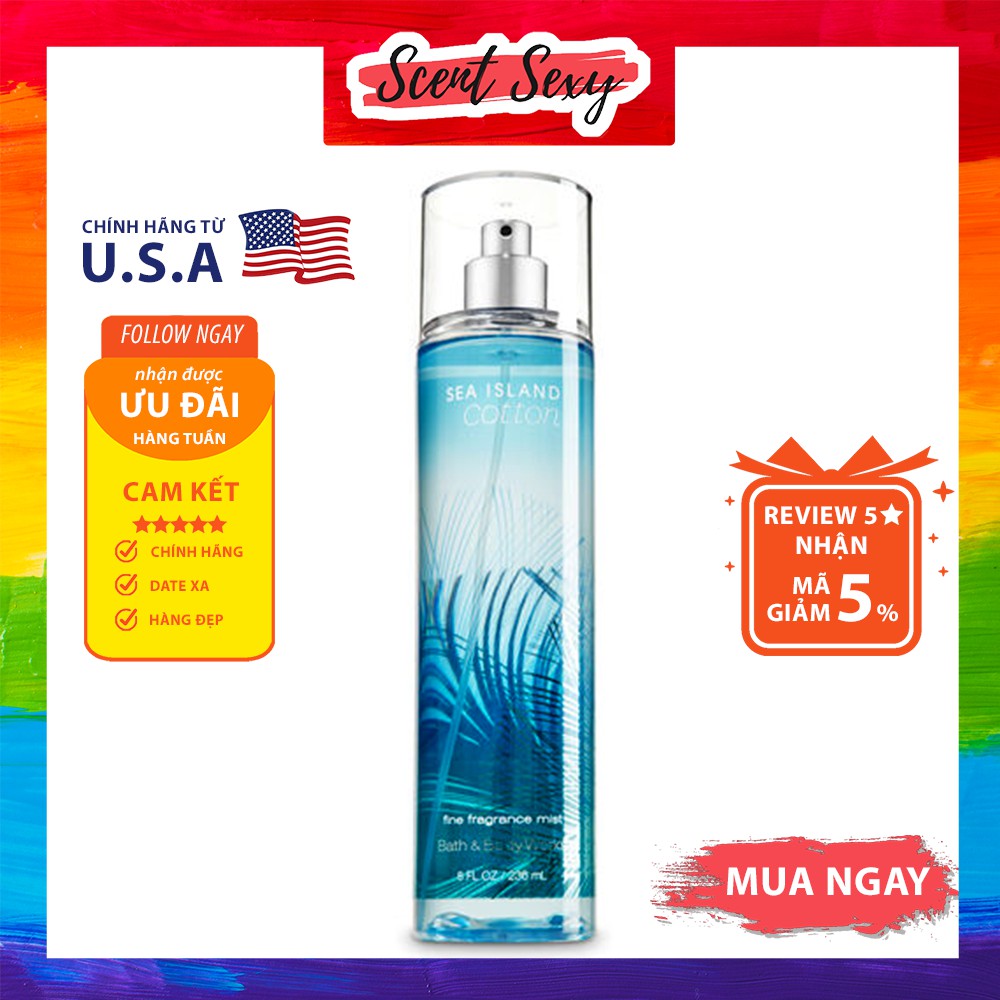 Xịt thơm Bath and Body Works - Sea Island Shore ( 236mL )