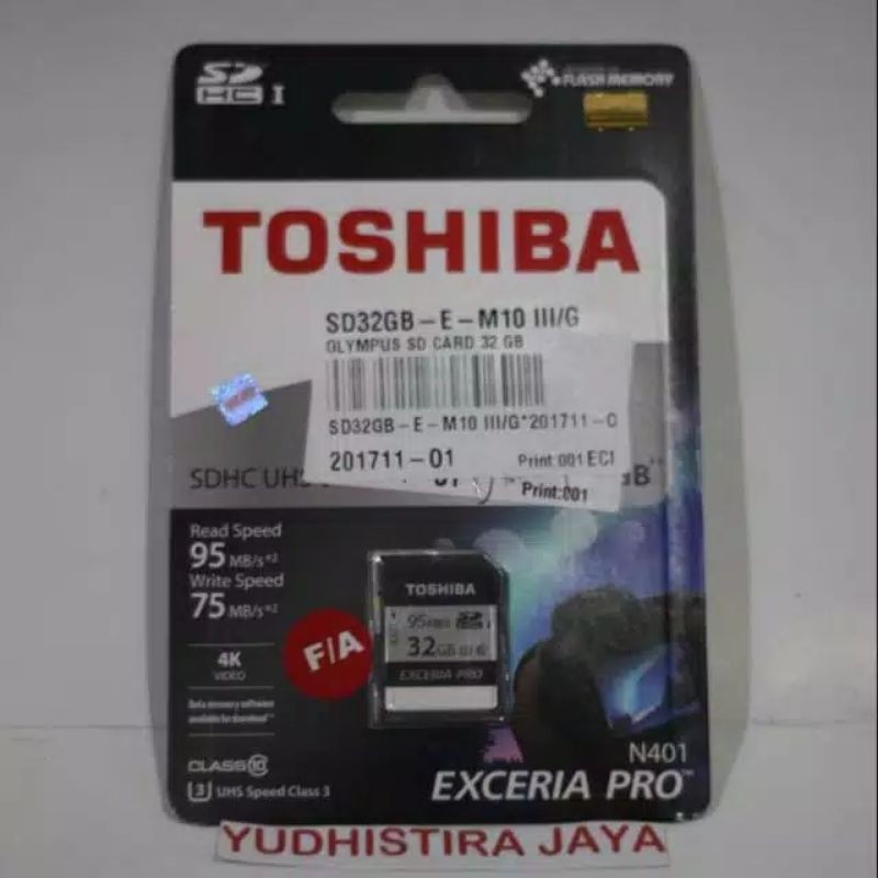 Linh Kiện Điện Tử Toshiba Sdhc N401 Exceria Pro 32gb 4k 100% Chính Hãng
