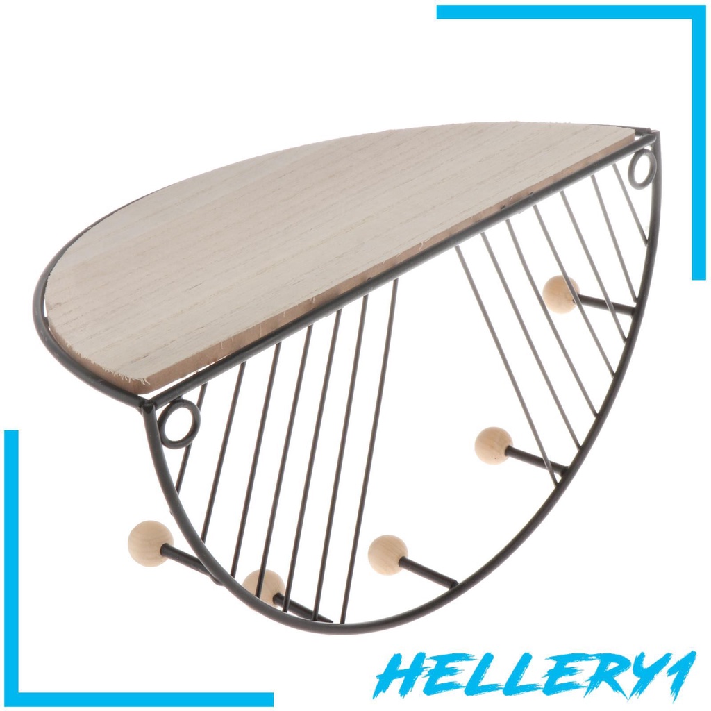 Giá Đựng Đồ Hình Bán Nguyệt Bằng Gỗ Sắt 1