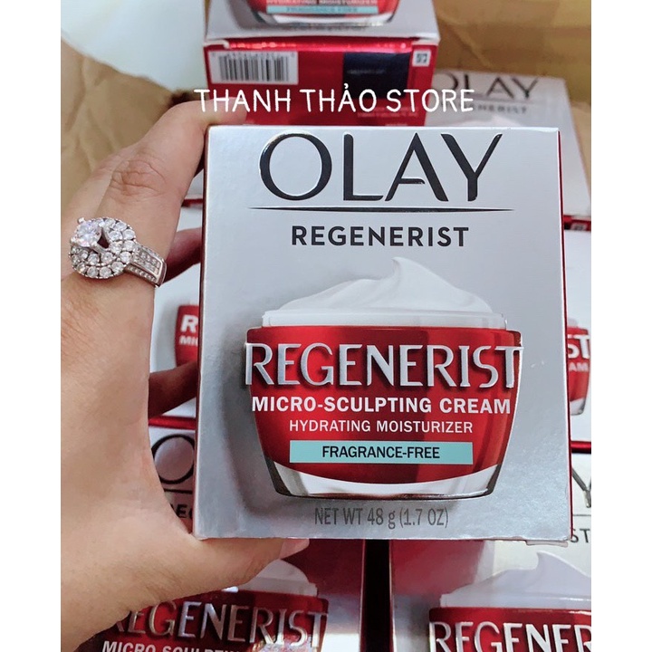 Kem dưỡng ẩm chống lão hóa Olay Regenerist Micro-Sculpting Fragrance-Free Cream 48g Mỹ