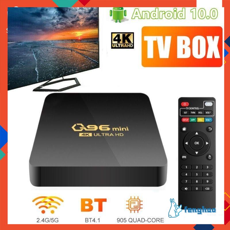 Q96 Mini xem phim gia đình phương tiện truyền thông máy nghe nhạc 4K WIFI Android TV Box Set Top