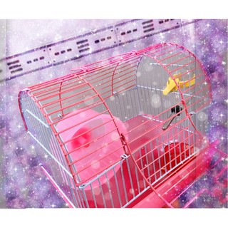 Lồng vòm hồng dành cho hamster (Có phụ kiện)