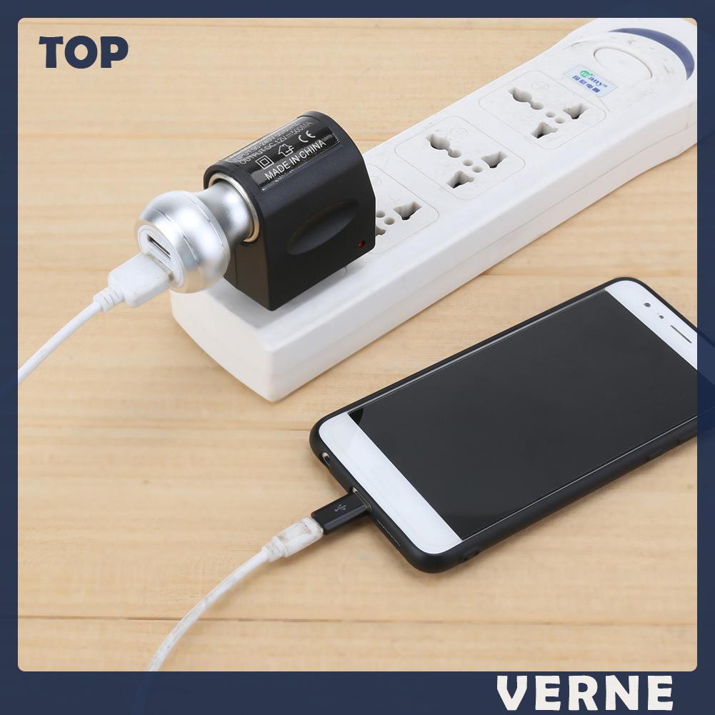 Bộ Chuyển Đổi Tẩu Sạc 220v Ac Sang 12v Dc Cho Xe Hơi