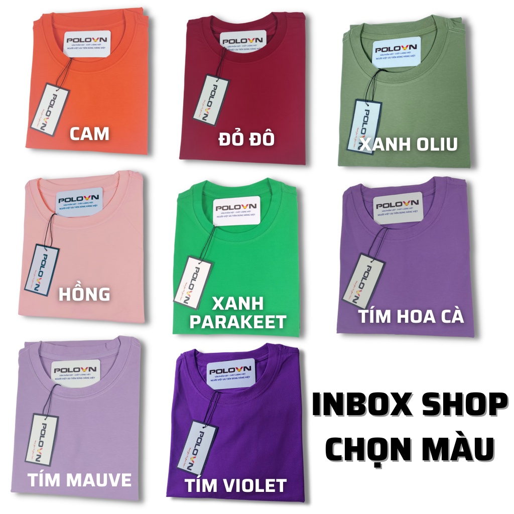 Áo thun nam cổ tròn Cotton Compact Premium POLOVIETNAM - 27 màu , vải mềm mịn dày dặn , form regular fit , không xù lông | BigBuy360 - bigbuy360.vn