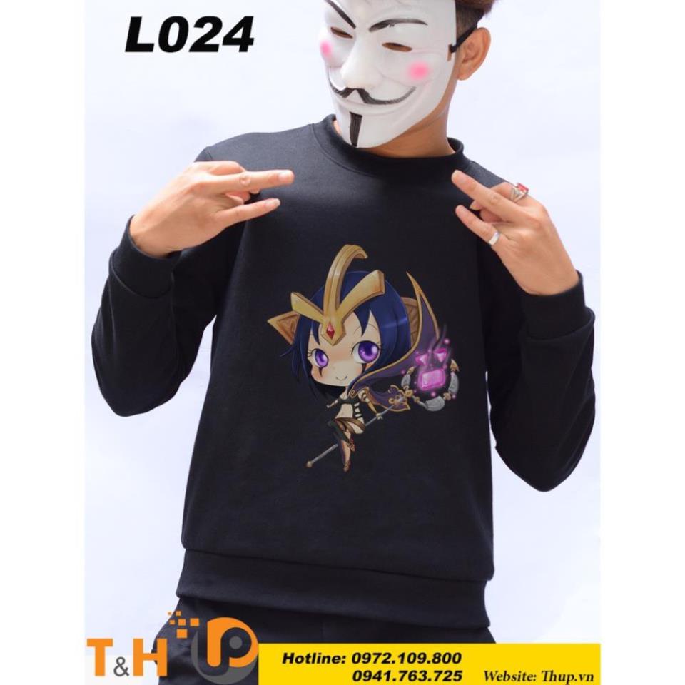 🎁 ( Sale 50% ) Áo game thu đông liên minh huyền thoại in hình leblanc 💖