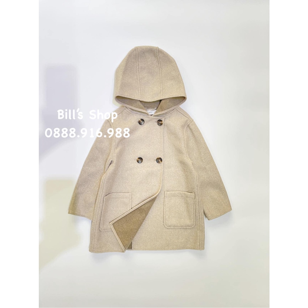 Áo dạ Mango dư xịn mầu be dáng dài size 5-11/12 tuổi