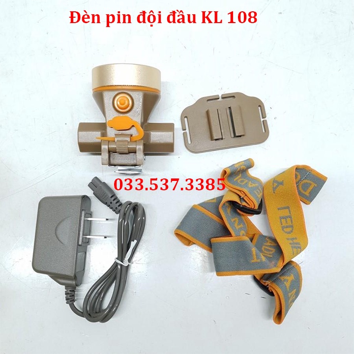 Đèn đội đầu, đèn pin đội đầu siêu sáng chống nước KL 108