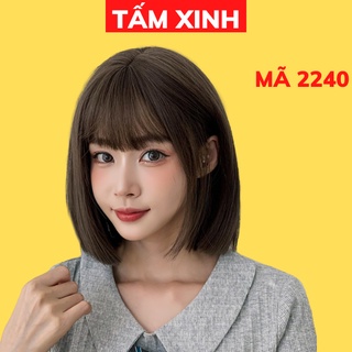 Bộ tóc giả cả đầu nữ đẹp dáng cúp dài 30cm - t103
