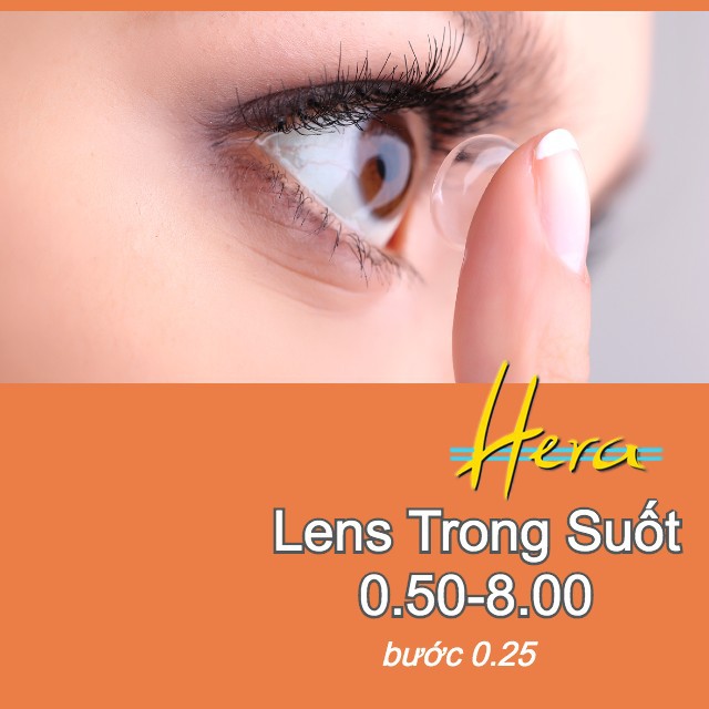 Kính Áp Tròng HERA Trong suốt - Lens Cận 0.5-9.5