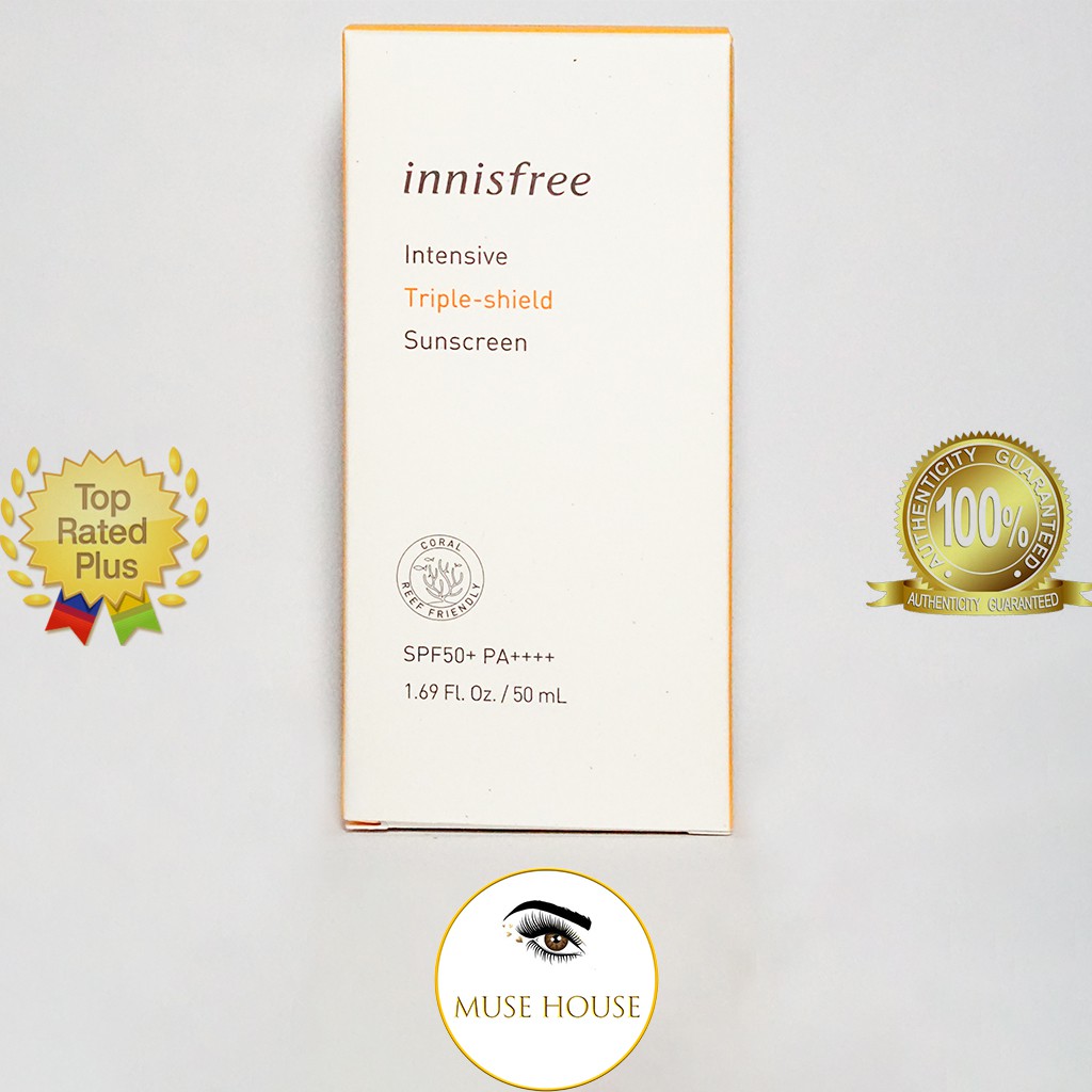 Kem Chống Nắng Innisfree Triple Shield , Long Lasting , No sebum tone up - Muse House