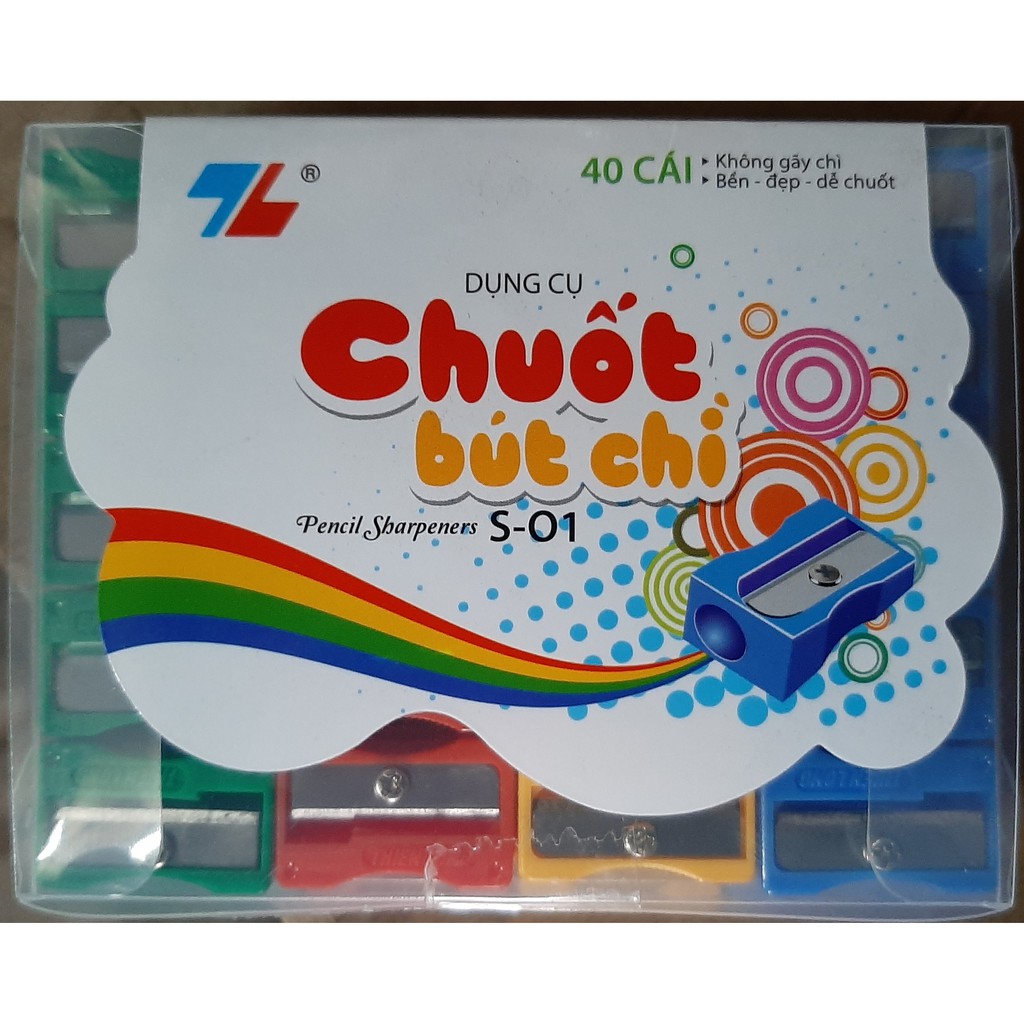 Hộp 40 chiếc gọt bút chì/ chuốt bút chì Thiên Long S01