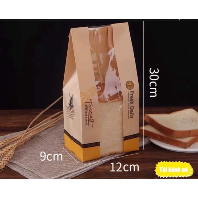 Túi giấy đựng bánh Mỳ Hoa Cúc, bánh Sandwich, các loại bánh ngọt thông dụng, bằng giấy, bằng nylon đủ size.