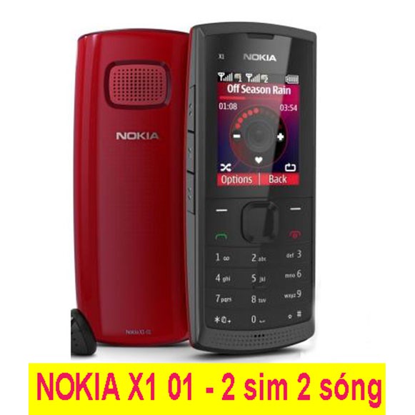 Điện thoại độc cổ NOKIA x1 01 (2 sim)  giá rẻ  đen