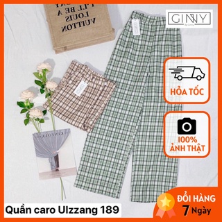 Quần Kẻ Caro Dáng Rộng Lưng Cao ULZZANG  | GinHouse Shop