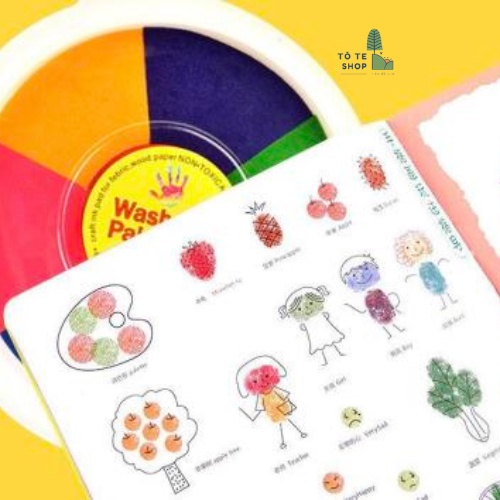 Đồ chơi màu vẽ ngón tay - Finger print sáng tạo bằng tay cho bé thỏa sức sáng tạo, Usborne Finger Print kèm sách vẽ