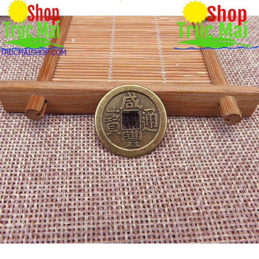 Đồng Tiền Xu Cổ Phong Thuỷ Bằng Đồng - Bỏ Ví - Chiêu Tài Lộc