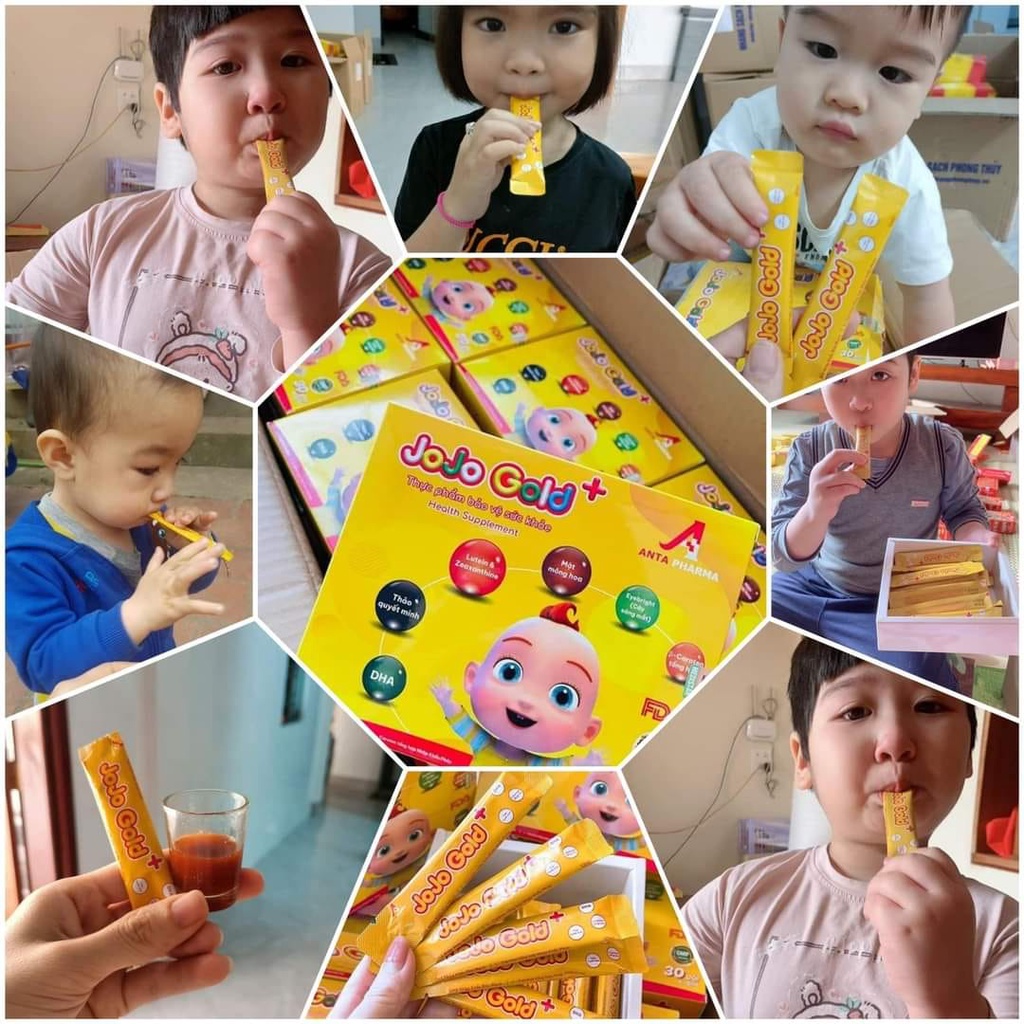 Siro JoJo Gold+ 3 in 1 giúp bé Bổ mắt - Ăn Ngon - Tăng cường DHA