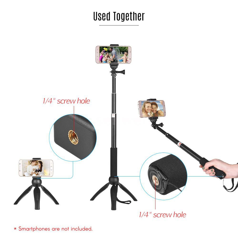 Andoer Phone Live Show Kit Including Mini Tabletop Tripod Selfie Stick Phone Holder Remote Controller for Smartphone for