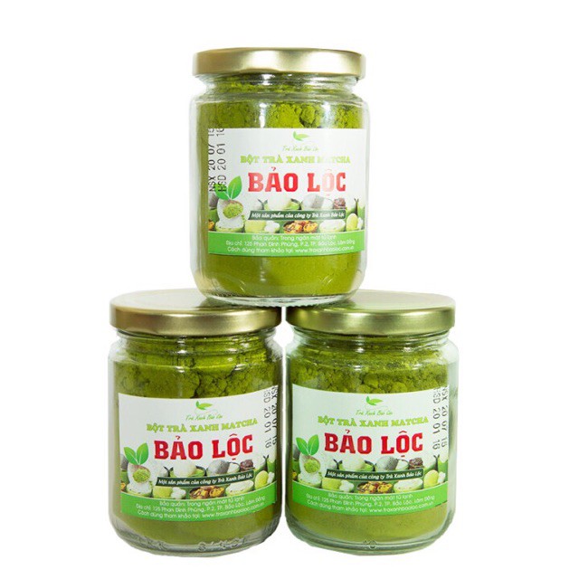 Bộ 2 Bột Trà Xanh Matcha Bảo Lộc 200g hàng vnxk