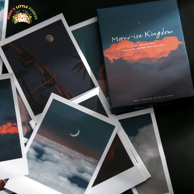 Sticker MIAO'S LITTLE FOREST hộp 30 tấm hình dán ảnh polaroid trang trí sổ tay bullet journal decor tường MST383