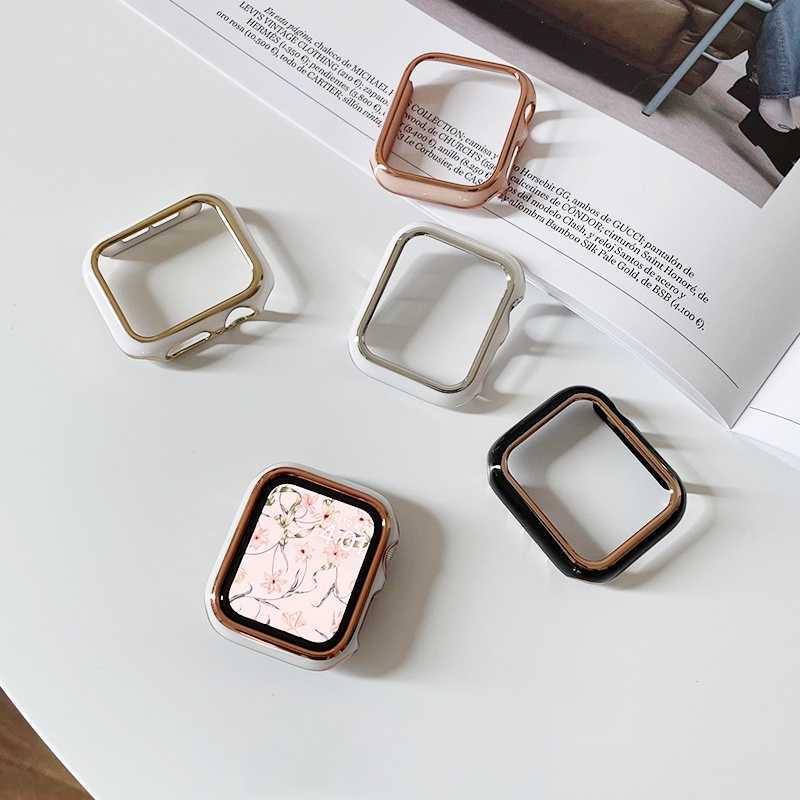 Ốp Bảo Vệ Bằng Nhựa Cứng Cho iwatch 7 series 6 se 5 4 3 41Mm 45mm 40mm 44mm 42mm 38mm