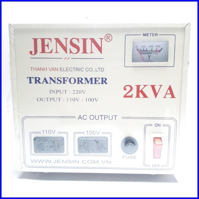Biến áp chuyển điện 220V sang 110V 2.0KVA Jensin - Điện Việt