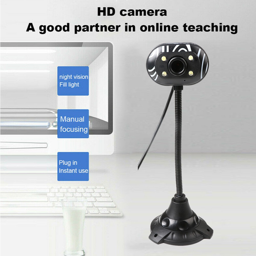 Webcam HW HD 480p kèm micro cho máy tính để bàn/Laptop | BigBuy360 - bigbuy360.vn