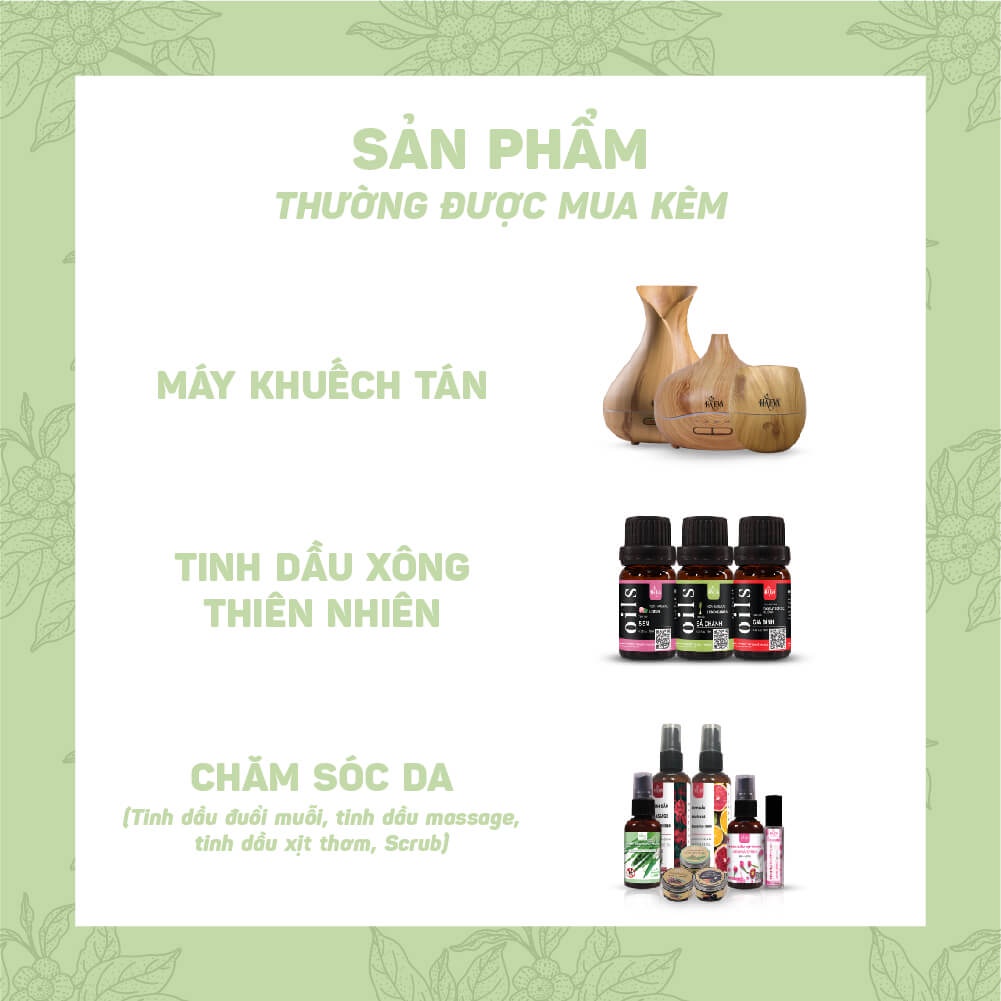 Tinh dầu xông Trà Trắng Haeva Cao Cấp,100% Thiên Nhiên, Thanh lọc, tạo không gian mát mẻ, dễ chịu, Chai 10ml/30m/100ml