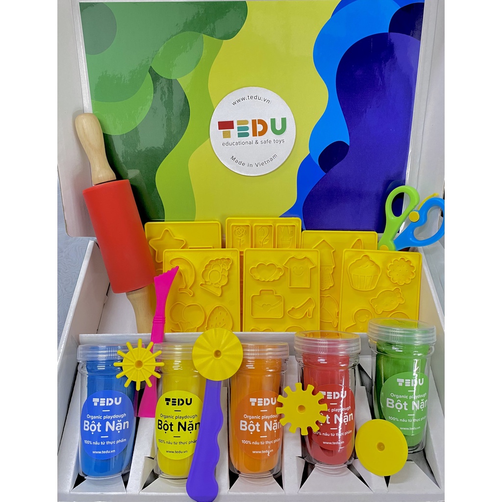Bột nặn đất nặn an toàn TEDU - combo 1: Thế giới quanh em