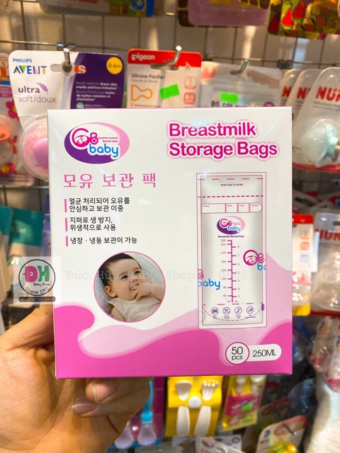 TÚI TRỮ SỮA ❤️ Mẫu Mới ❤️ Túi Trữ Sữa GB- Baby 250ml( 50c) Hàn Quốc