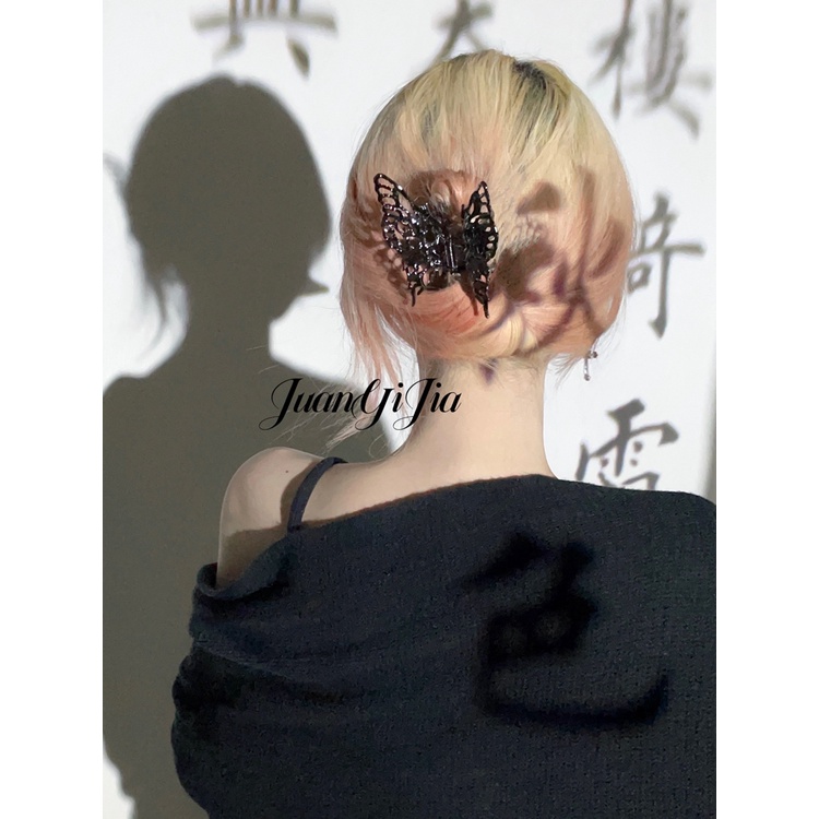 Kẹp Tóc Hình Bướm Bằng Kim Loại Chất Lượng Cao Cá Tính Cho Nữ