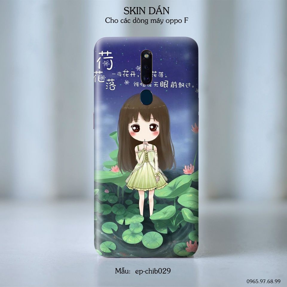 Skin dán cho các dòng điện thoại Oppo F1W - A35 - F3 lite - F3 plus in hình cô gái cực dễ thương