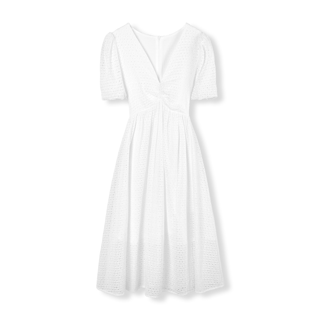 Đầm Maxi Nữ V-neck Net , Chất Vải Kate Hoa Thoải Mái , WDD000199 ,SOMEHOW