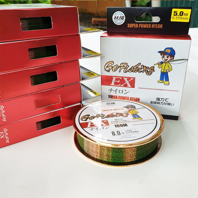 Cước câu cá tàng hình dây câu cá Nylon Gofishing tải cá tốt dùng làm dây trục câu cá