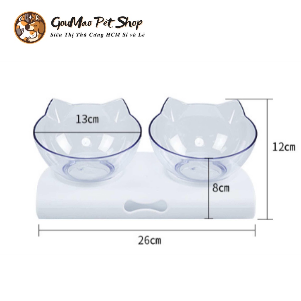 [Ảnh thật] BÁT / TÔ ĂN ĐÔI, 2 CHÉN KIỂU DÁNG MỚI 2022 DÀNH CHO CHÓ MÈO , CHỐNG GÙ LƯNG - GOUMAO PET