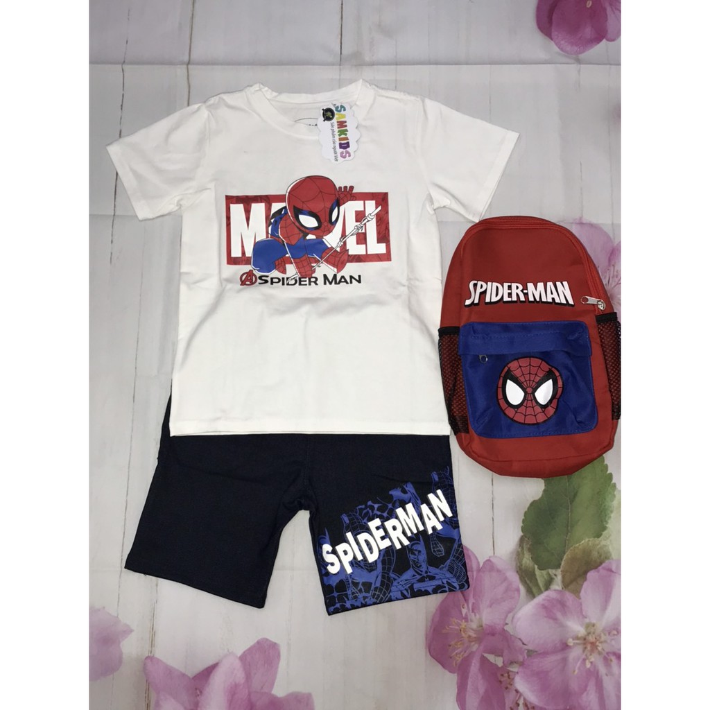 BỘ SIÊU NHÂN NHỆN TẶNG KÈM TÚI ĐEO CHÉO THỜI TRANG CHO BÉ TRAI - SAMKIDS
