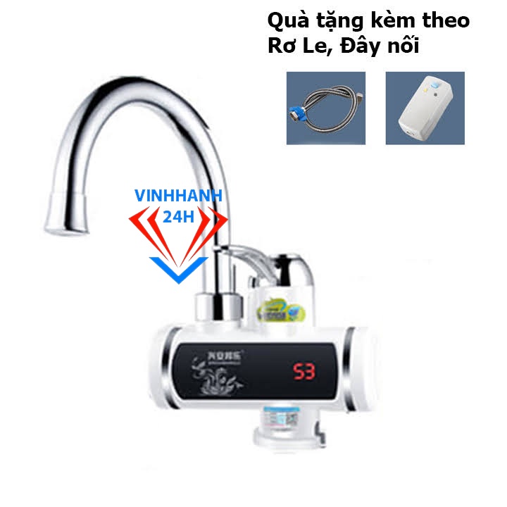 Máy nước nóng lạnh trực tiếp tại vòi mini gắn chậu và gắn tường có vòi sen tắm