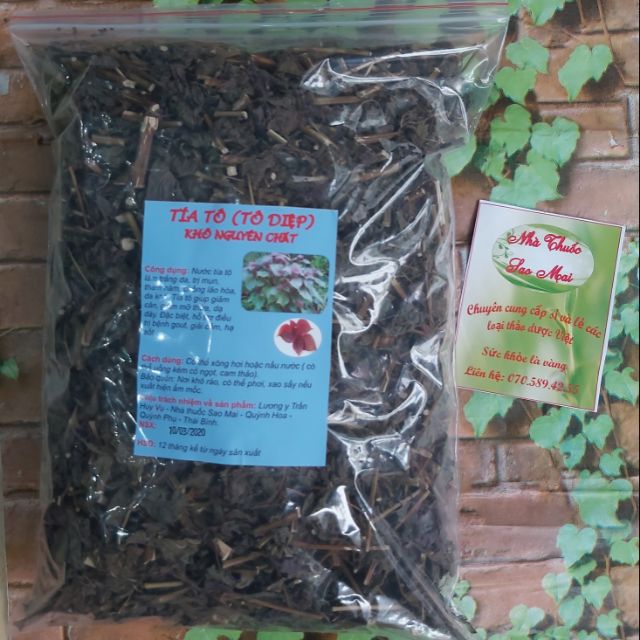 500gr tía tô  khô nguyên chất tự trồng.