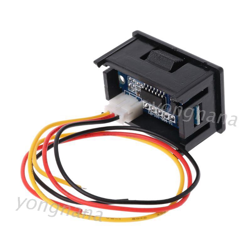 Vôn Kế Led 3 Chữ Số Dc 0-100v 0.36 "Cho Xe Hơi / Xe Máy