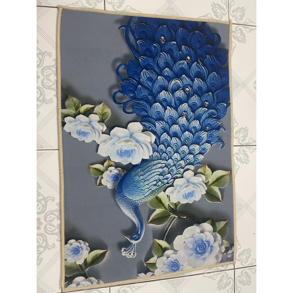 THẢM LAU CHÂN 3D ĐẾ CAO SU CHỐNG TRƠN TRƯỢT 40x60CM GIÁ RẺ HÀ NỘI