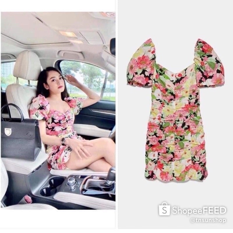 Đầm hoa Zara auth newtag