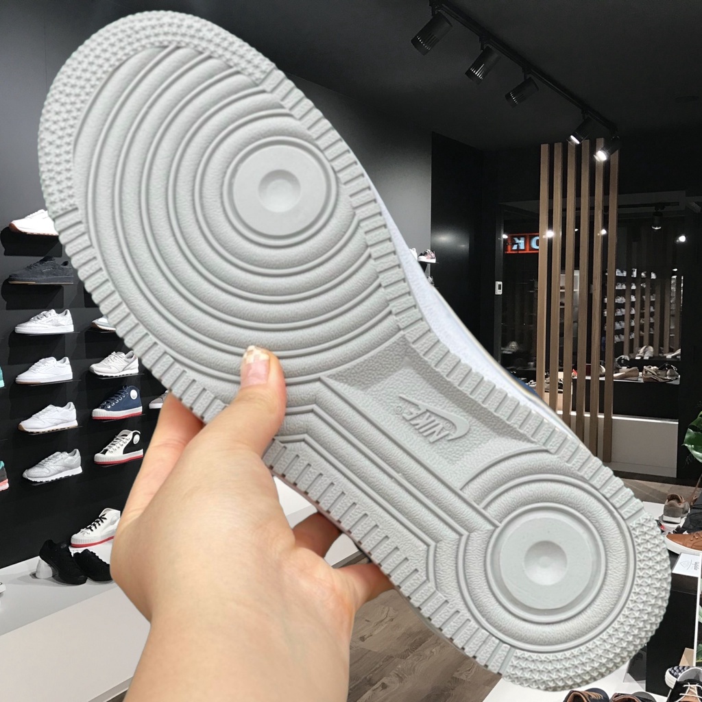 🎀 SIÊU HÓT 🎀 Giày Nike Air Force 1 AF1 Xám gót cam da lộn bản cao cấp 1-1 trung full box + bill