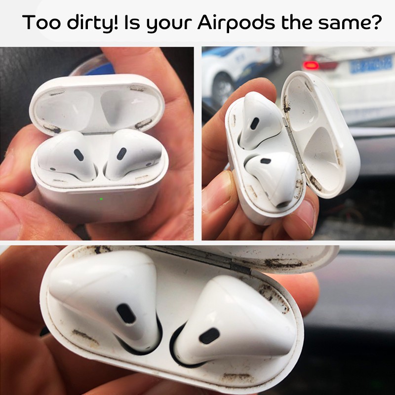 Miếng dán chống bụi bằng kim loại siêu mỏng tự dính cho hộp sạc tai nghe Apple AirPods 2